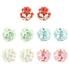 6Pcs 6 Colors Handmade Polymer Clay Rhinestone Beads FIND-YW0010-98-1