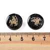 Dyed Black Synthetic Turquoise Beads G-F775-B02-3