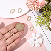 5Pcs Brass Micro Pave Cubic Zirconia Spring Gate Rings KK-HY0004-29-3
