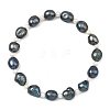 Potato Natural Cultured Freshwater Pearl Beads Stretch Bracelets for Women BJEW-JB13777-3