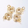 Long-Lasting Plated Brass Micro Pave Cubic Zirconia Charms ZIRC-F069-50G-1