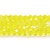 Transparent Electroplate Glass Beads Strands EGLA-A039-T6mm-L21-1