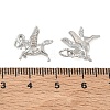 Brass Micro Pave Clear Cubic Zirconia Charms CU-CBAC675-04P-3