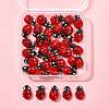 2 Strands Ladybug Handmade Lampwork Beads Strands LAMP-FS0001-53A-6
