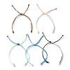 5Pcs 5 Colors Gradient Color Adjustable Braided Nylon Cord Braided Bracelet Making AJEW-JB01163-02-S-1