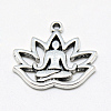 Tibetan Style Alloy Yoga Theme Pendants X-TIBE-S301-005AS-RS-1