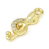 Brass Micro Pave Clear Cubic Zirconia Pendants LS-KK-L238-23G-2