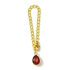Alloy with Faceted Glass Rhinestone Cup Pendant Decorations HJEW-JM01788-3