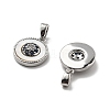 Brass Micro Pave Cubic Zirconia Charms KK-B129-16P-2