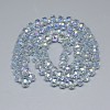 Electroplate Glass Beads Strands EGLA-Q083-6mm-A07-2