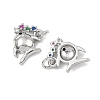 SHEGRACE Brass Colorful Cubic Zirconia Charms XGRQ3P154-591P-2