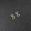 4Pcs 2 Colors Brass S-Hook Clasps KK-FS0001-75-7