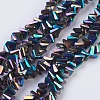 Electroplate Glass Beads Strands EGLA-J145-6mm-FP05-1