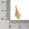 Brass Micro Pave Cubic Zirconia Charms KK-M283-13B-02-3