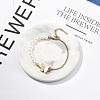 304 Stainless Steel Curb Chains Link Bracelets for Women BJEW-U021-10G-1