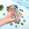 Eye Printed Glass Cabochons GGLA-BT0001-01-7