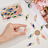 SUPERFINDINGS 30Pcs 5 Colors Religion Zinc Alloy Enamel Connector Charms ENAM-FH0001-76-3