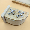 Fashionable Brass Cross Stud Earrings for Women WF1855-7-1