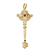 Brass Micro Pave Cubic Zirconia Big Pendants KK-B147-04G-04-1
