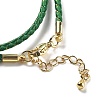 Polyester Cord Braided Necklace Makings MAK-L043-03G-15-3