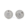 925 Sterling Silver Micro Pave Clear Cubic Zirconia Screw Clasps STER-P060-37P-2