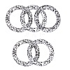 5Pcs Ring Food Grade Eco-Friendly Silicone Focal Beads JX894O-1