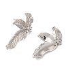 Brass Pave Clear Cubic Zirconia Stud Earring Findings LS-KK-N256-27P-2
