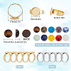 SUNNYCLUE DIY Half Round Gemstone Adjustable Ring Making Kit DIY-SC0019-89-2