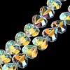 Electroplate Transparent Glass Beads Strands EGLA-B012-AB-3