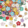 120Pcs 12 Styles Alloy Enamel Pendants ENAM-SC0007-16-1