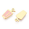 304 Stainless Steel Enamel Charms STAS-T065-66G-02-2