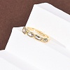 Adjustable Brass Micro Pave Cubic Zirconia Finger Rings for Women RJEW-K264-03G-3