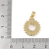 Brass Micro Pave Clear Cubic Zirconia Pendants ZIRC-M001-16B-G-3