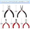 5Pcs 5 Styles Carbon Steel Jewelry Pliers AJEW-YW0001-19-2