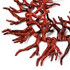 Opaque Acrylic Imitation Coral Beads Strands SACR-P033-02B-06-2
