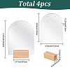 4 Bags Arch Shaped Acrylic Couple Earring Display Stands EDIS-SC0001-15B-2