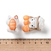 7Pcs Resin Cat with Bread Display Decoration AJEW-S037-03-3