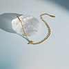 304 Stainless Steel Pave Clear Cubic Zirconia Link Chain Bracelets for Women SA-CBAABBA-07D-G-1