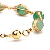 Natural Green Aventurine Beaded Bracelets for Men Women BJEW-TA00012-02-5