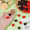 32Pcs 2 Colors PVC Plastic Simulation Raspberry AJEW-ME0001-67-3