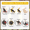 24Pcs 6 Styles Alloy Enamel Pendats ENAM-SC0006-40-2