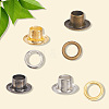 200 Sets 4 Colors Iron Grommet Eyelet Findings SCRA-GF0001-10A-04-7