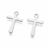 201 Stainless Steel Tiny Cross Charms STAS-L233-081P-2