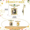 2Pcs 2 Styles Square & Rectangle with Flower Alloy ABS Imitation Pearl Brooch JEWB-CJ0001-92-2