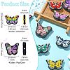 10Pcs 10 Styles Butterfly with Flower Food Grade Eco-Friendly Silicone Beads SIL-CJ0002-99-2