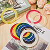 SUPERFINDINGS 9 Rolls 9 Colors PET Adhesive Tapes DIY-FH0005-01-4