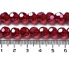 Electroplate Transparent Glass Beads Strands EGLA-A035-T8mm-A07-4