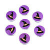 Halloween Printed Natural Wood Beads WOOD-T021-61-3