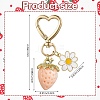 Acrylic Strawberry Pendant Decoration HJEW-SW00120-04-7