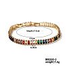 Brass Colorful Sparkling Cubic Zirconia Bracelet Fashionable Luxury Unique Style Accessory GT6474-2-1